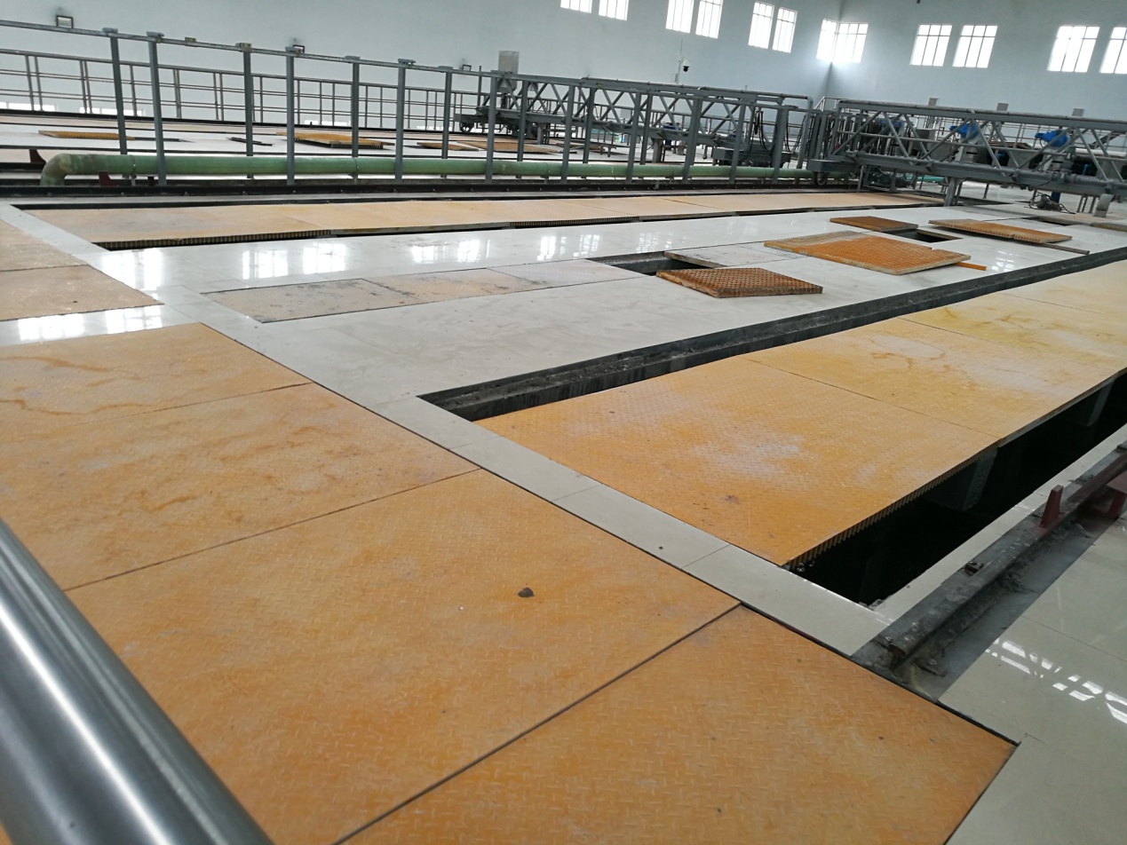 廣東深圳福田污水處理廠玻璃鋼格柵、蓋板安裝工程(圖2)